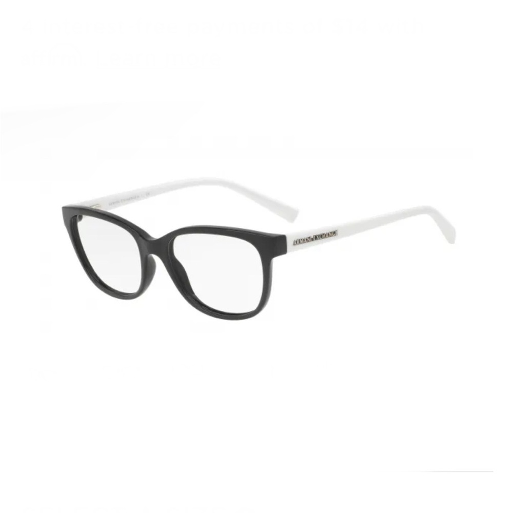 Armani Exchange Black and White Eyeglasses